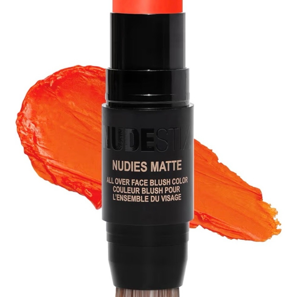 NUDESTIX Nudies Blush Stick 3-in-1 cheeks, eyes & lips built in brush Picante